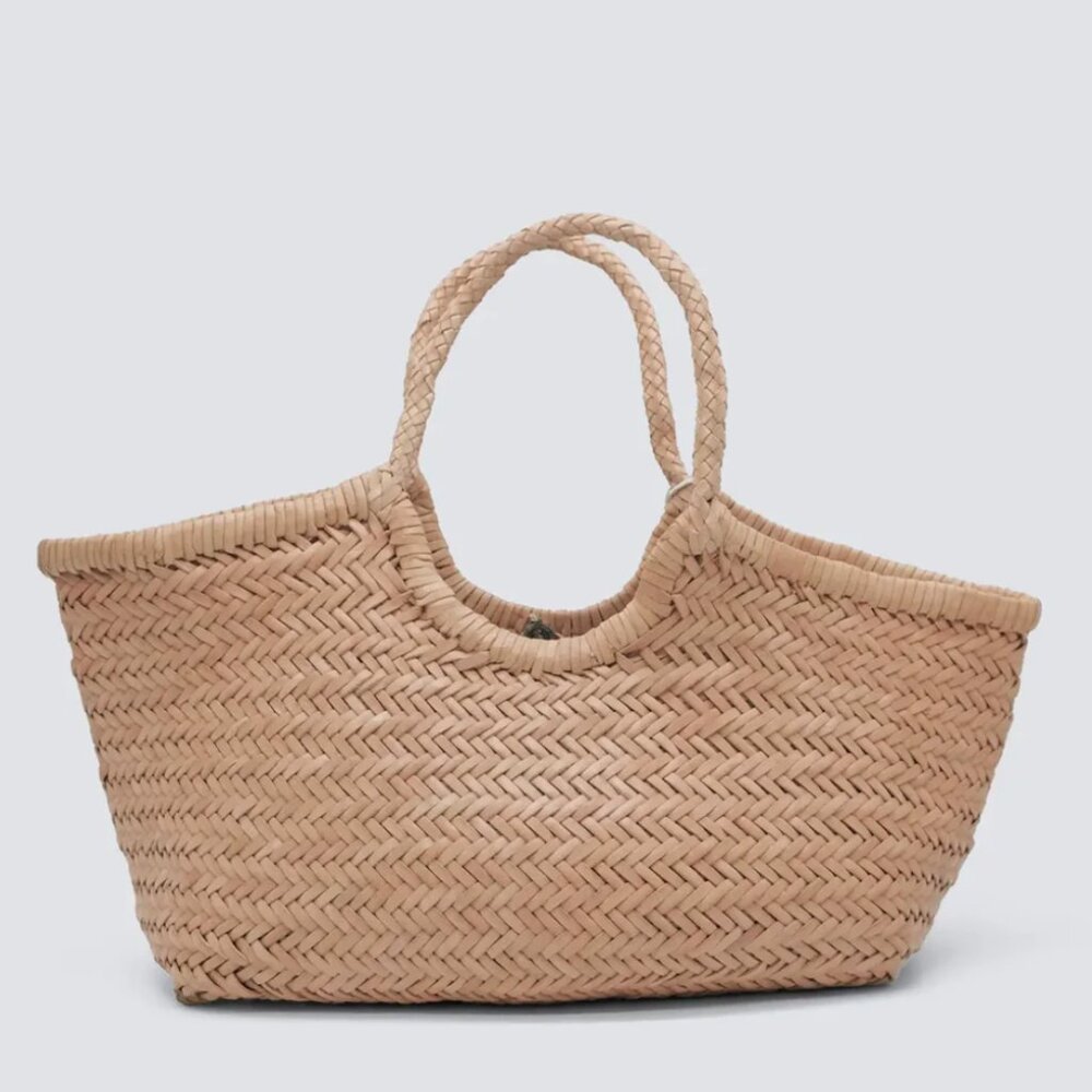 Dragon Diffusion NANTUCKET BIG natural Handcrafted leather Tote NWOT